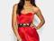 ASOS SATIN BANDEAU DRESS ROZM 44 POLECAM