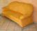 Sofa / Kanapa, 2 fotele, żółta, skóropodobna