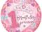Talerzyki na roczek 1stBirthday Girl PRINCESS 8szt