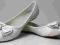 ideal sexy MODNE SATYNOWE BALERINKI white 38