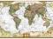 AKTUALNA MAPA ŚWIATA PŁÓTNO 100x150