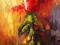 NAJTANSZE888 Obraz olejny 50x60 cm - Czerwona Róża