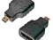 ADAPTER GNIAZDO HDMI WTYK MICRO HDMI MIKRO GOLD
