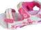 SANDAŁKI Z WKŁ.SKÓRA R 26 16cm BIAŁY/FUXIA