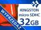 OKAZJA! KARTA KINGSTON MICRO SD 32GB + ADAPTER SD