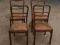Komplet czterech dębowych krzeseł