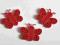 Motylki filcowe samoprzylepne 3 szt. CZERWONE