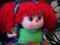 Lalka gumowo- szmaciana, czerwone włosy D. Dziecka