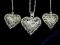 Serca ze srebrnego drutu SREBRO 925 + Pudełeczko