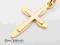 NOWOŚĆ!  ŚLICZNY ZŁOTY KRZYŻYK id Z068