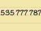 Złoty numer 535 777787 nowy..