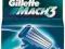 GILLETTE MACH 3 4 OSTRZA BLISTER