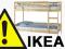 #IKEA MYDAL ŁÓŻKO PIĘTROWE + 2 MATERACE SPRĘŻYNOWE