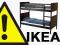 ###IKEA NORDDAL ŁÓŻKO PIĘTROWE RAMA + 2 MATERACE