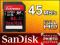 64GB SANDISK SD SDXC EXTREME HD 45MB/S CLASS 10 FV