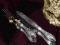 Secesyjne srebrne miniaturki - nożyk i wideleczyk