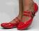 ideal sexy ŚLICZNE LAKIEROWANE BALERINKI red 38