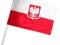 Mała polska flaga z godłem na EURO 2012