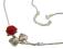 kolia naszyjnik srebrny srebro koral róża