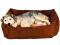 ŁÓŻKO LEGOWISKO LEŻANKA DLA PSA LUB KOTA BRĄZ 065Q
