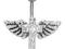 Stalowy kolczyk do pępka - Winged Cross