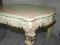 Barokowa biała  ława stolik bogato rzeźbiona