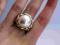PARFOIS pozłacany pierścionek duży blogerski perła