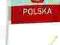 FLAGA SAMOCHODOWA SZAL SZALIK POLSKA DO SAMOCHODU