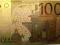 100 Euro-Złoto -Banknot w Złocie 24 Karat HIT