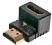 ZŁĄCZE ADAPTER HDMI -HDMI 90STOPNI F-M V1.4 GOLD