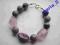 BRANSOLETKA Z CZAROITU I AMETYSTU -NOWOŚĆ