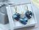 KOMPLET BIŻUTERII HEART SWAROVSKI BERMUDA BLUE !!!