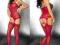 Seksowne czerwone bodystocking Obsessive S/M