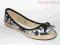 Espadryle Balerinki CZARNE camel khaki C291 r. 38