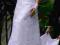 Koronkowa suknia ślubna biała + bolerko gratis