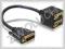 ADAPTER DVI-I (24+5) -> 2X VGA HD15 pin (65055)
