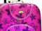 WALIZKA ŚREDNIA  RÓŻ- FIOLET KWIATKI walizki 24h