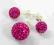 ArtSowa SWAROVSKI Komplet Kule Kulki Fuchsia