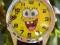 Zegarek SPONGEBOB dla chłopca na czarnym pasku,