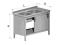 Zlew 2-komorowy 1000x600x850-meble gastronomiczne
