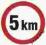 Znak: Ograniczenie prędkości 5km. Znaki BHP