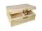 Drewniany pojemnik, pudełko z 2 przegrodami