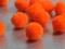 Puchate pompony 13mm 20szt. POMARAŃCZOWE