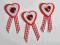 Serca serduszka samopoprzylepne 3 szt.
