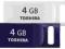 Pendrive 4GB TOSHIBA SURUGA niebieski / biały MINI