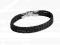 BRANSOLETKA SKÓRZANA- CZARNY PLECIONY RZEMIEŃ
