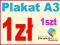 Plakat Plakaty Ulotki A3 1szt kreda 135g