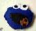 CIASTECZKOWY POTWÓR broszka FILC cookie monster
