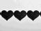 Aplikacje serduszka serca czarne  50 serc = 1m.