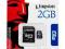 KARTA PAMIĘCI KINGSTON 2GB microSD HC + ADAPTER